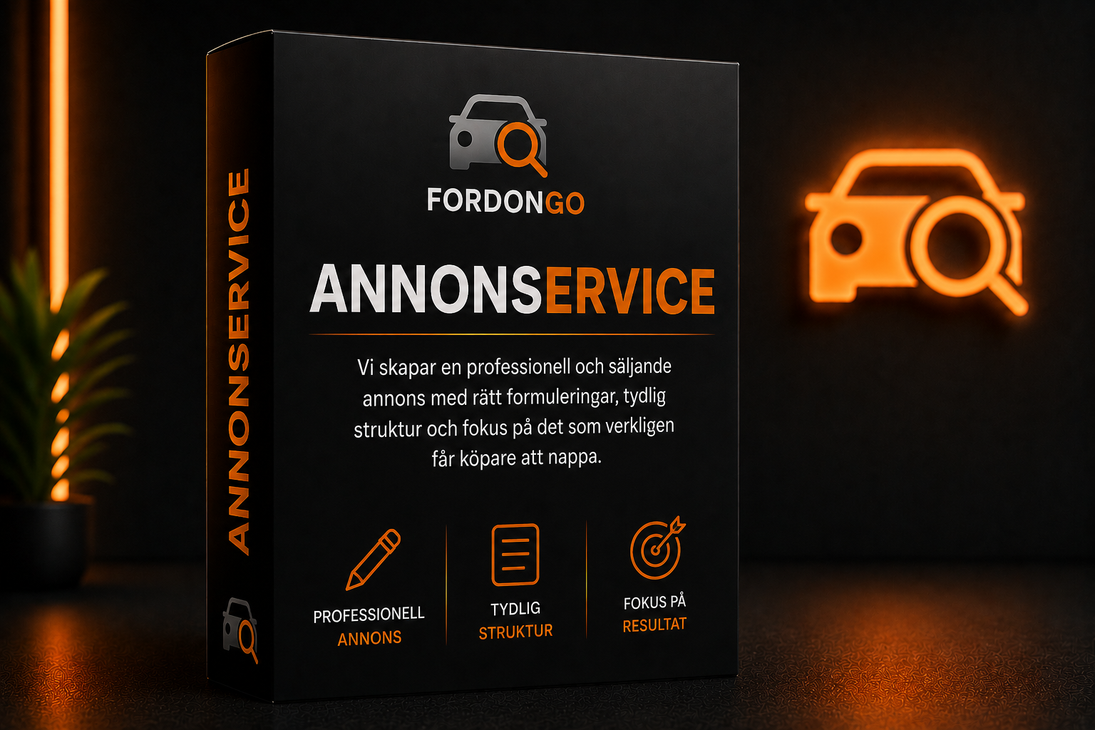 Professionell annonshjälp för att sälja bil